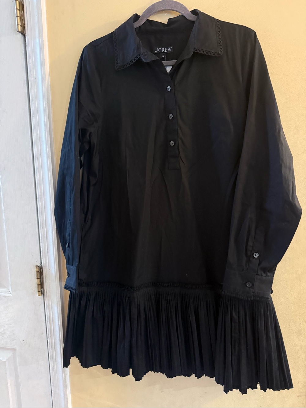 J. Crew Amelia long-sleeve shirt-dress in cotton poplin, size M